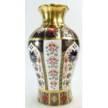 Royal Crown Derby Arum Lily vase decorated in the Old Imari 1128 design, height 30cm,