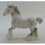 Beswick grey cantering shire horse 975