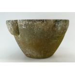 19th Century sandstone font/bird bath (22cm Height x 41cm Diameter)