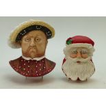 Bossons wallplaque Henry VIII and Santa Claus,