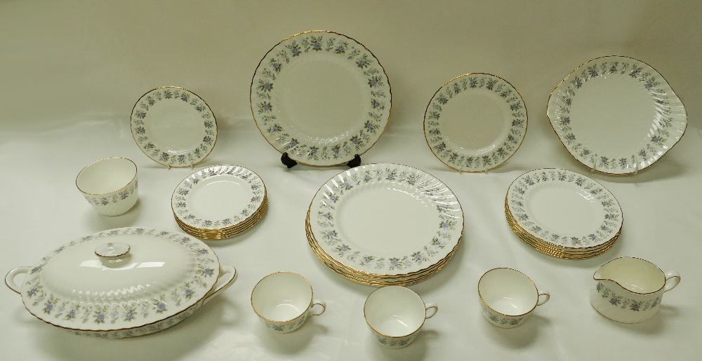 A Minton part dinner & tea set decorated in the Alpine Spring design, comprising plates,
