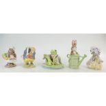 Beswick Beatrix Potter Appley Dapply, Jeremy Fisher Catches a Fish, Lady Mouse,