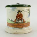 Royal Doulton Isaac Walton seriesware The Gallant Fishers TOBACCO JAR 13cm.