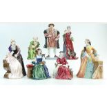 A set of Royal Doulton figures; Henry VIII and his six wives, Henry 3458, Catherine of Aragon 3233,
