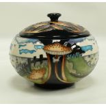 Moorcroft Bredon Hill lidded pot, trial piece 15/2/16 (went to limited edition of 50). Height 12.
