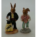 Royal Doulton Bunnykins figure Magician DB126 and Sweetheart DB174 (special edition of 2500) (2)