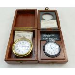Ministry of defence Hydrographic dept watch deck with Elgin silver plated pocket watch in wood