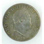 George III Half-crown 1818 VF