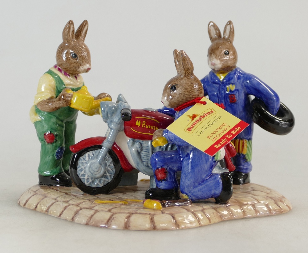 A Royal Doulton Bunnykins tableaux Ready to Ride DB363.