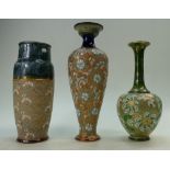 Royal Doulton Lambeth stoneware Silicon vase,