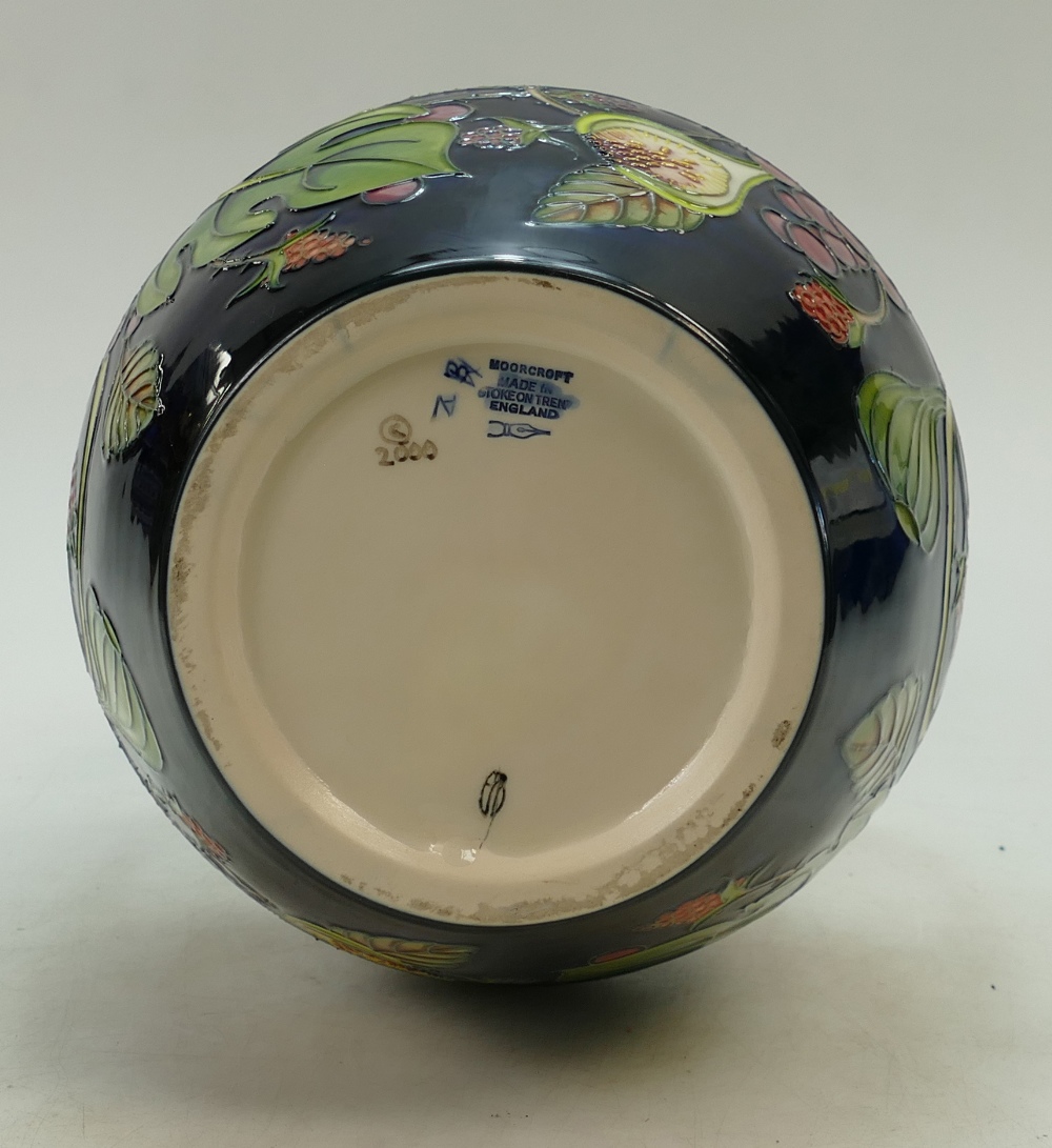 MOORCROFT large two handled VASE / URN, a second with single silver line. 26cm high. - Image 2 of 4