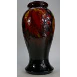 William Moorcroft large Flambe vase decorated in the Leaf & Berry design, height 36cm.