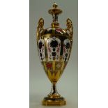 Royal Crown Derby two handled large vase & cover decorated in the Old Imari 1128 design,