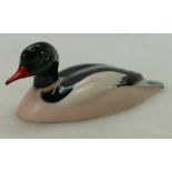 Beswick model of a Goosander duck 1521 approved by Peter Scott