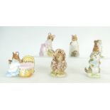 Beswick Beatrix Potter figures Thomasina Tittlemouse, Chippy Hackee, Timmy Willie,