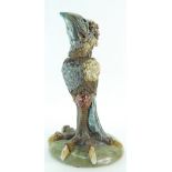 Andrew Hull Burslem pottery grotesque Bird jar & cover "The Duke",