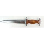 WWII German Army Officers Dress Dagger with later wood handle without scabbard,