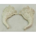 A pair of Wedgwood Williamsburg Cornucopia wall plaques,