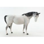 Beswick grey mare 1812 and a similar model in brown,