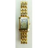 Ladies Jewel in the Crown stainless steel dress wristwatch and bracelet