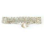 9ct Gold Gate bracelet - 5 bar. 20.