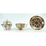 Royal Crown Derby Jar & cover and Cup & Saucer decorated in the Old Imari design (2)