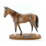 Beswick Connoisseur Horse Troy 2674 on wood plinth