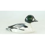 Beswick model of a Goldeneye duck 1524 approved by Peter Scott