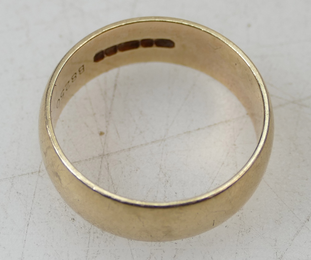 9ct gold gents wedding band size Y, 7. - Bild 2 aus 3