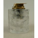 Lalique glass table lighter in the Tokyo design,