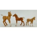 A collection of Beswick Palomino gloss foals comprising 728,