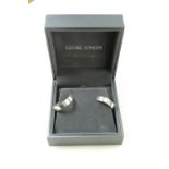 Pair of GEORG JENSEN 'EXTRA' earrings 11.3g. 6mm wide. In original inner and outer box.