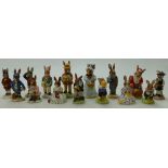 A collection of Royal Doulton Bunnykins figures to include Cooling Off DB3,
