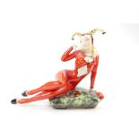 Kevin Francis seductive lady figure Masquerade, limited edition in red and black colours,