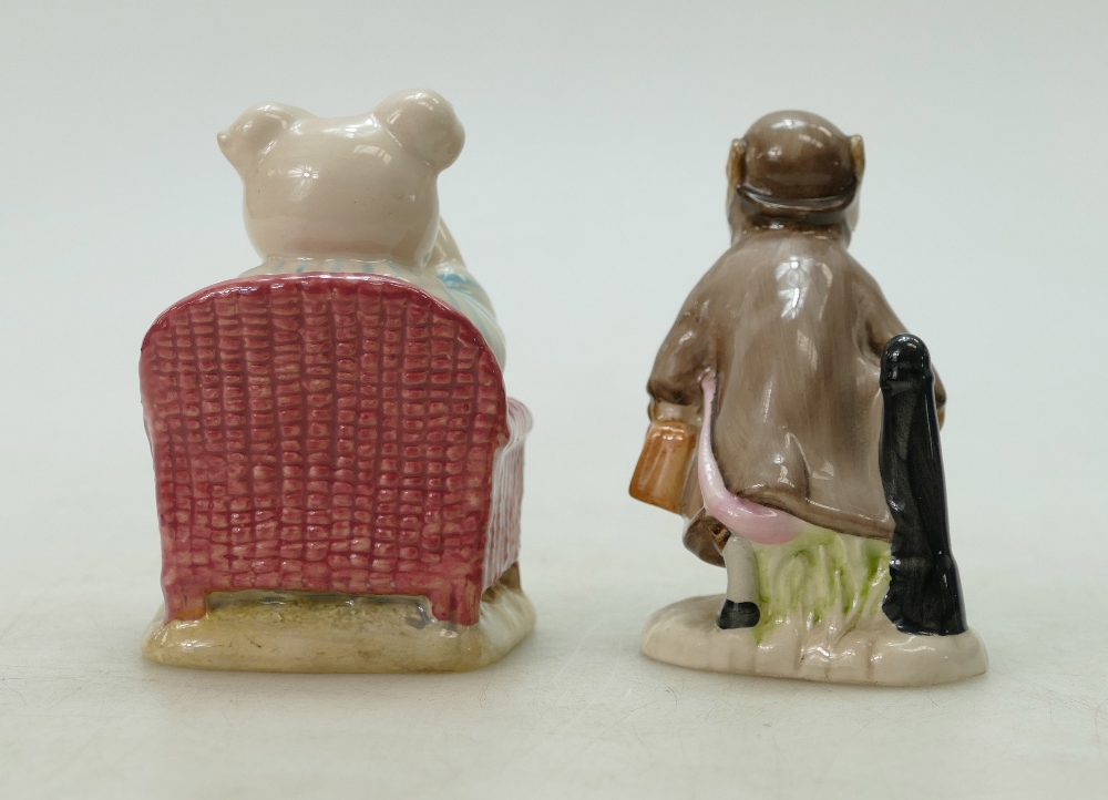 Royal Albert Beatrix Potter figures Little Pig Robinson and Johnny Town-Mouse with bag, - Image 2 of 2