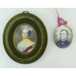 Hand painted miniature of Edward Jerningham (poet,