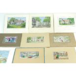 A collection of Macclesfield woven silk pictures dating 1940s to 1984 to include House of