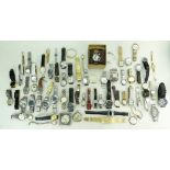 A large quantity (68 appx) of vintage gents and ladies wristwatches.