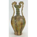 Large primitive earthenware Oriental, probably Chinese, Amphora type vase,