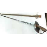 British 1908 pattern cavalry sword and scabbard