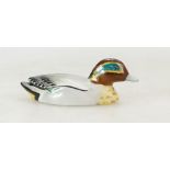Beswick model of a Teal duck 1529 approved by Peter Scott