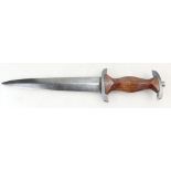 WWII German Army Officers Dress Dagger with later wood handle without scabbard,