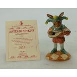 Royal Doulton Bunnykins figure Jester DB161 limited edition UKI Ceramics (cert)