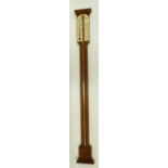 Comitti & Son London Ivorine dial mahogany stick barometer