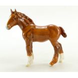 Beswick Shire foal 1053 in chestnut gloss (minute chip to edge of one ear)