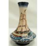Moorcroft Launching Liberty vase, numbered edition, signed by designer Paul Hilditch. Height 28cm.
