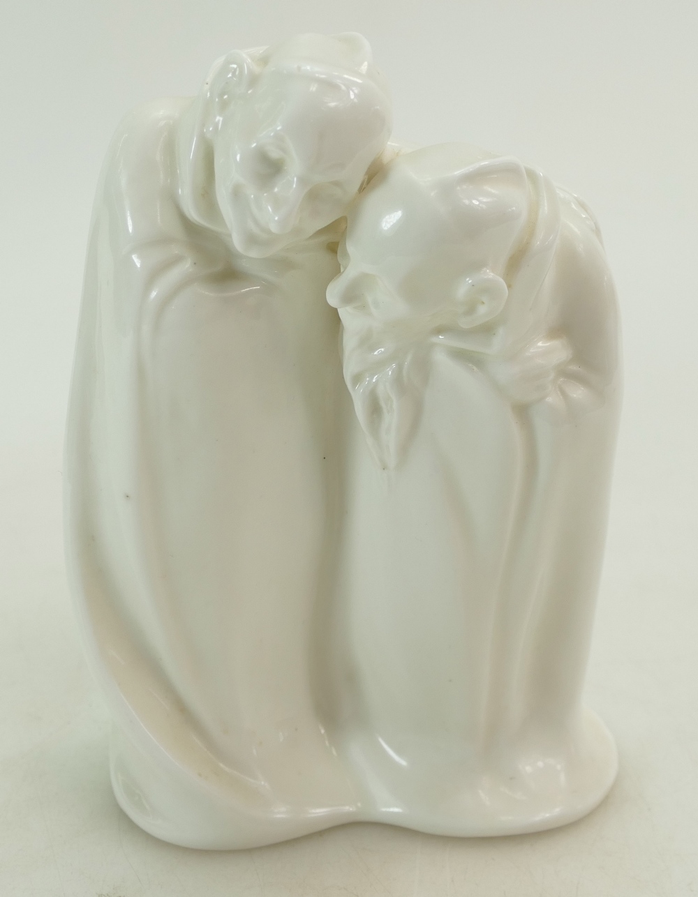 Rare Royal Doulton figure Double Spook in a glazed white colourway,