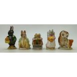 Beswick Beatrix Potter figures Mr Jackson, Old Mr Brown, Goody Tiptoes,