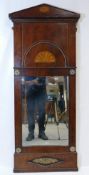 Georgian Mahogany inlaid wall mirror