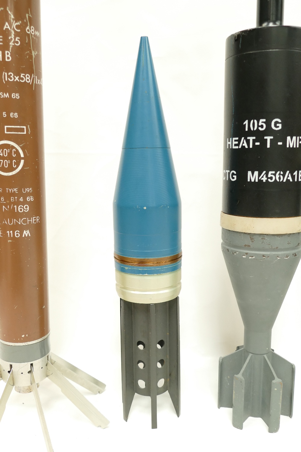 Collection of inert military shells including rockets, heat seeking missiles and mortars (5) 86cm. - Image 2 of 5